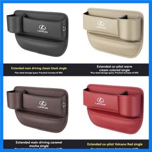 컵 홀더가있는 가죽 카시트 갭 주최자 Lexus NX RX CT IS GS GX ES Audi 자동차 액세서리 용 자동 콘솔 사