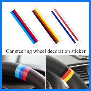 독일 국기가 있는 자동차 스티커 스티어링 휠 장식 맞춤형 3색 라벨 스티커가 있는 자동차 필름 스티어링