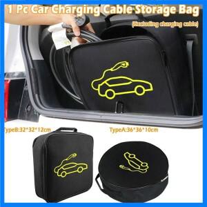 전기 자동차 배터리 점퍼 케이블 보관 가방 충전 케이블 코드용 방수 EV 자동차 충전식 건 보관 정리함