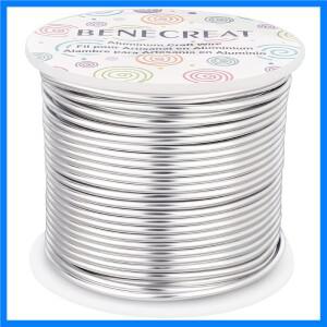 12 게이지 100FT 실버 알루미늄 와이어 양극 처리 된 보석 공예 와이어 구슬 보석 만들기 조각에 대 한 구