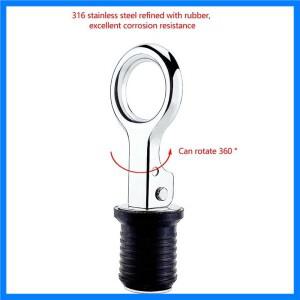 25MM 해양 배수 플러그 조절 가능한 스냅 타이트 스테인리스 스틸 고무 배수 플러그 스피드 보트 카약 모터