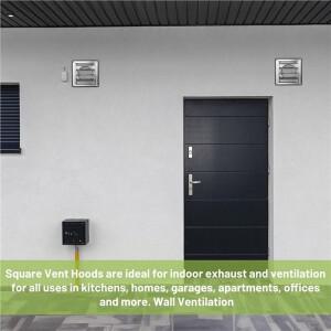 프리미엄3X 환기 그릴 150mm 스테인리스 스틸 송풍구 커버 루버 플랫 덕팅 월 인렛