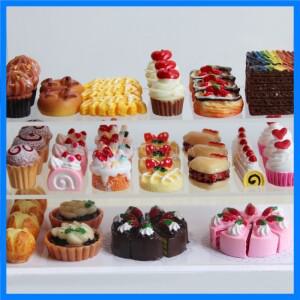 귀여운 시뮬레이션 1/6 소형 인형 집 케이크 피자 미니 빵 음식 BJD 인형 주방 장난감 액세서리