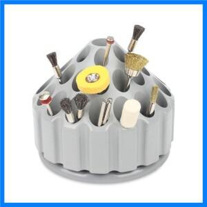 연마 휠 보관함 치과 플라스틱 버 홀더 블록 케이스 360 도 회전 보관함 치과용 재료 35 홀