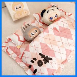 17cm Labubu 인형 인형 침대 인형 액세서리 침대 + 이불 + 베개 인형 의류 크리스마스 선물 인형 액세서리