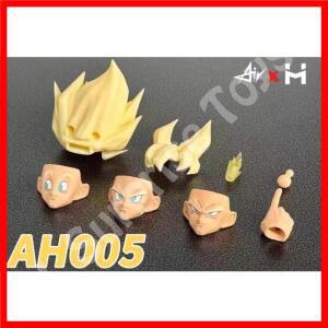 에어 HM 스튜디오 손오공 헤드 조각 드래곤볼 Z 슈퍼 사이어인 손오공 헤드 액세서리 애니메이션 액션 피규