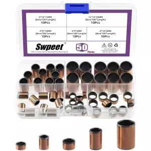 Swpeet 50cs 5 사이즈 6mm(보어)×8mm(OD) 8mm(보어)×10mm(OD) 12mm(보어)×14mm(OD) 슬리브 베어링 모음
