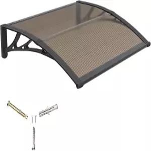 문 입구용 차양 문용 32x40인치 창문 캐노피 외관 플라스틱 스틸 브래킷 폴리카보네이트 커버 자외선 비