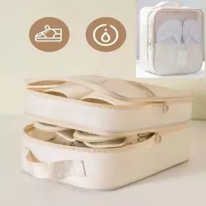 [셀러에이드]트래블 3단 신발 수납 파우치 여행용 슈즈백