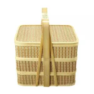 피크닉일식찬합 나들이 직장인 박스 도시락 우드 피크닉 대나무 도시락통 바구니 나무도시락통