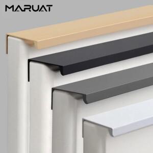 500mm 긴 보이지 않는 주방 캐비닛 핸들 매트 블랙 옷장 문  드레싱 테이블 서랍 손잡이 황금 가구