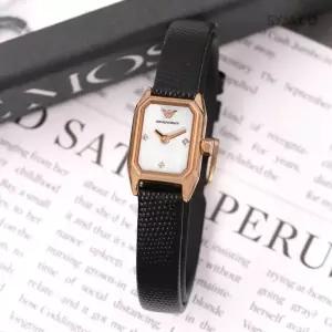 알마니 AR11248 펄 다이얼 로즈골드 스몰사이즈 캐쥬얼 정장 여자 가죽 시계 d