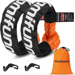 아오미펀니 합성 소프트 섀클 로프 2팩 1/2인치 x 22인치 56 000파운드 파괴 강도 금속 섀클보다 안전한