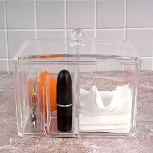 [하프클럽/]화장대정리케이스 화장솜 화장대