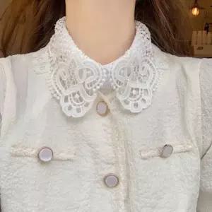 넥케이프 블라우스 레이스 페이크카라 목레이스 레이어드넥카라 넥케이프 레이스케이프