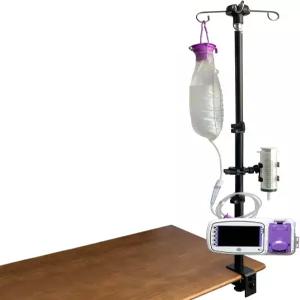 피딩 튜브 홀더 스탠드 호환 가능한 중력 주사기용 인피니티 캥거루 펌프 랙 여행용 휴대용 IV 폴 장간