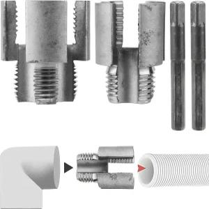 파이프 스레딩 도구 1/2인치 및 3/4인치 수도 내부 외부 통합