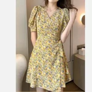 [라일리여성의류] Rly 랩스타일 반팔 비치 꽃무늬 플라워 미니원피스 원