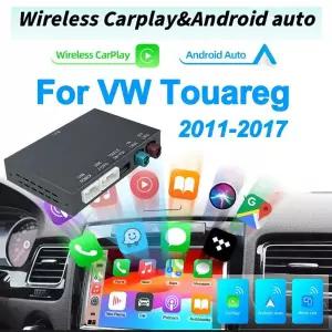 호환 8 인치 카메라 Airplay가 장착 된 Volkswagen Touareg 2011-2017 용 무선 Carplay 안드로이드 자동차