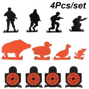 4PCS 금속 슈팅 타겟 미니 실루엣 Airsoft 에어 라이플 권총 총 Bb 총알 연습 트레이너를타입 슈트
