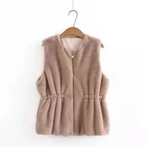 [라일리여성의류] Rly 총알 밍크 퍼 조끼 패션조끼 겨울조끼 여성조끼