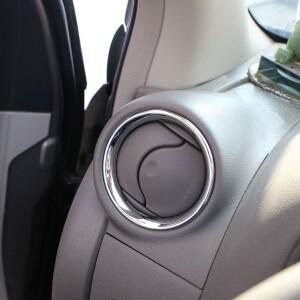 닛산 Sunny Versa Almera Latio 호환  자동차 공기 배출구 커버 2012 - ABS 크롬 A/C 에어 벤트 링  스티커