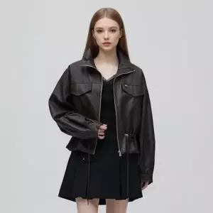 [롯데백화점]에고이스트 웨이스트 스트링 페이크레더자켓 ES1EF201