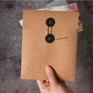 미니 525JQX23 단순한 예쁜 미니멀 단추 봉투 소 5장 세트