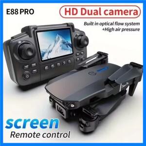 HD 4K 카메라 와이드 RC 접이식 헬리콥터 항공기 쿼드콥터 E88 에어 스크린 컨트롤 드론 전문 드론 어린이