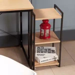 코너보조테이블 사이드 틈새 철제바디 스퀘어 미니진열대 틈새선반 철제 다용도 주방