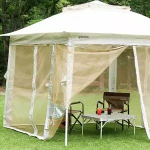 자바라 캠핑 그늘막 접이식 사각 천막 옥상