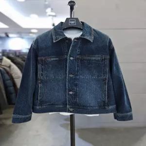 [바쏘]남자 간절기 진청 데님 세미오버 트러커 자켓 WSAZA5GU52A