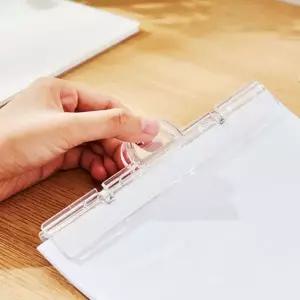 사무용 308SKK25 문서 집게 A4 서류 꽂이 투명 자석 클립