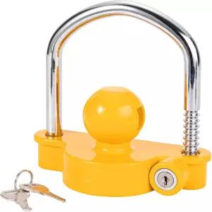 CZC 오토 트레일러 히치 락 유니버설 토우 볼 커플러 키트 카라반 말 상자용 고강도 방지 보호 키 2개