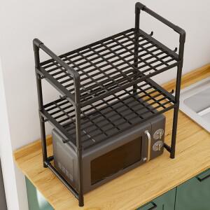 2단 중형 전자레인지 스탠드 주방 오븐 및 가전제품 정리를  다기능 바닥 수납 선반