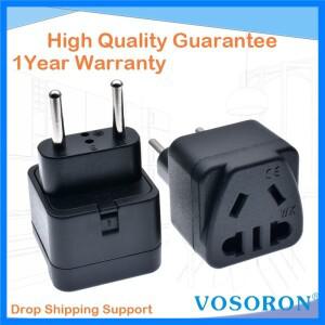 EU 여행용 플러그 유럽-중국 범용 AU 2 핀 어댑터 플러그 컨버터 소켓 소형 플러그 2 인 1