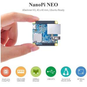 호환 Nanopi NEO 오픈 소스 올위너 H3 개발 보드  쿼드 코어 Cortex-A7  우분투 Openwrt 암비안  512MB DDR