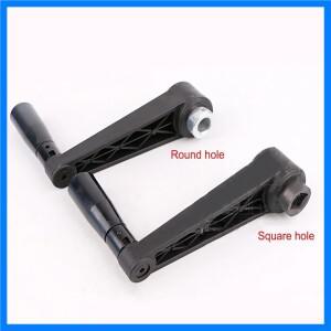 1PCS 검정색 원형/사각형 구멍 설치 비 접이식 크랭크 회전 핸들 길이 63-160mm 터닝 및 밀링 머신 용