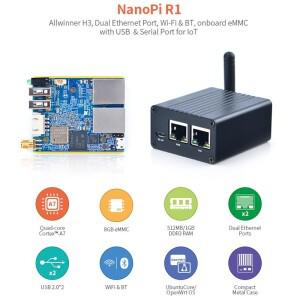 호환 Nanopi R1-사물 인터넷 라우터의 듀얼 스크린  오픈 소스 우분투OpenWrt 지원