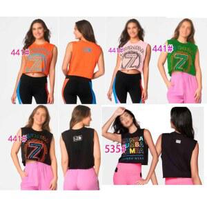 바나시 에어로빅복 민소매 ZUMBA 단체복 바 모던 바복 상큼한 형광그린 티셔츠