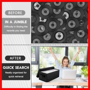 쌓을 수 있는 DVD 보관함 거치대 정리함 방진 DVD 보관 솔루션 부직포 원단 CD 정리함 케이스 4 개 2 개