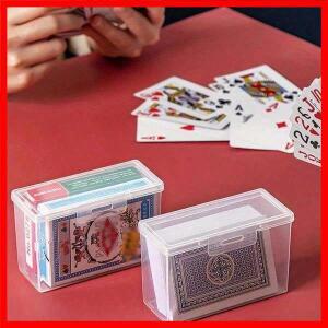 투명 카드 보관 상자 보드 게임 정리 상자 카드 오버플로 방지 상자 ID 카드 보관 상자용 투명 커버 포함