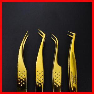 VETUS 핀셋 오리지널 MCS 시리즈 프리미엄 속눈썹 볼륨 연장을 위한 밝은 파란색 초정밀 미세 팁