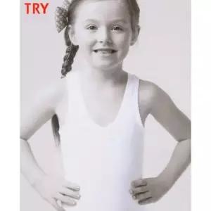 2개 ()(소)여무) 백색무지 여아동런닝 베어 면런닝 유아동 아