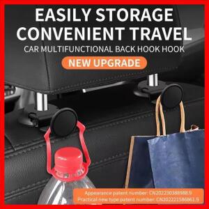 다기능 차량용 시트백 훅 숨겨진 후방 소형 물품 보관 행거 정리함 차량 내부 액세서리