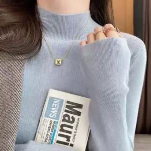 반팔크롭티 터들넥 니트 티셔츠 ST030051