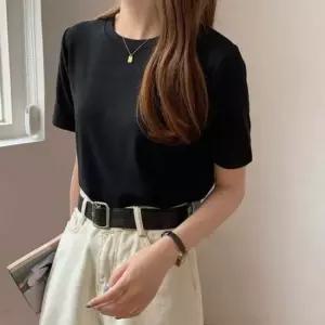 받쳐 티셔츠 좋은티 입기 라운드넥 이너 베이직 여름