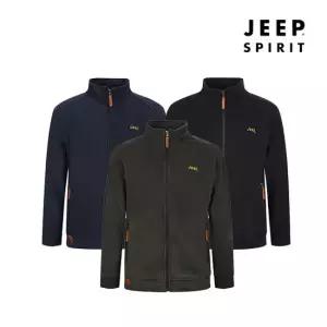 JEEP SPIRIT 남성 가볍고 따뜻한 폴라플리스 풀집업 3종