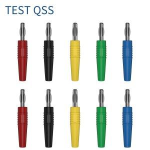 QSS 10PCS 3MM 바나나 플러그 니켈 도금 와이어 솔더 유형 잭 어댑터 전기 Q.10008