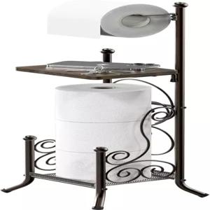 심플한 하우스웨어 영국식 욕실 화장실 휴지 롤 홀더 스탠드 선반 브론즈